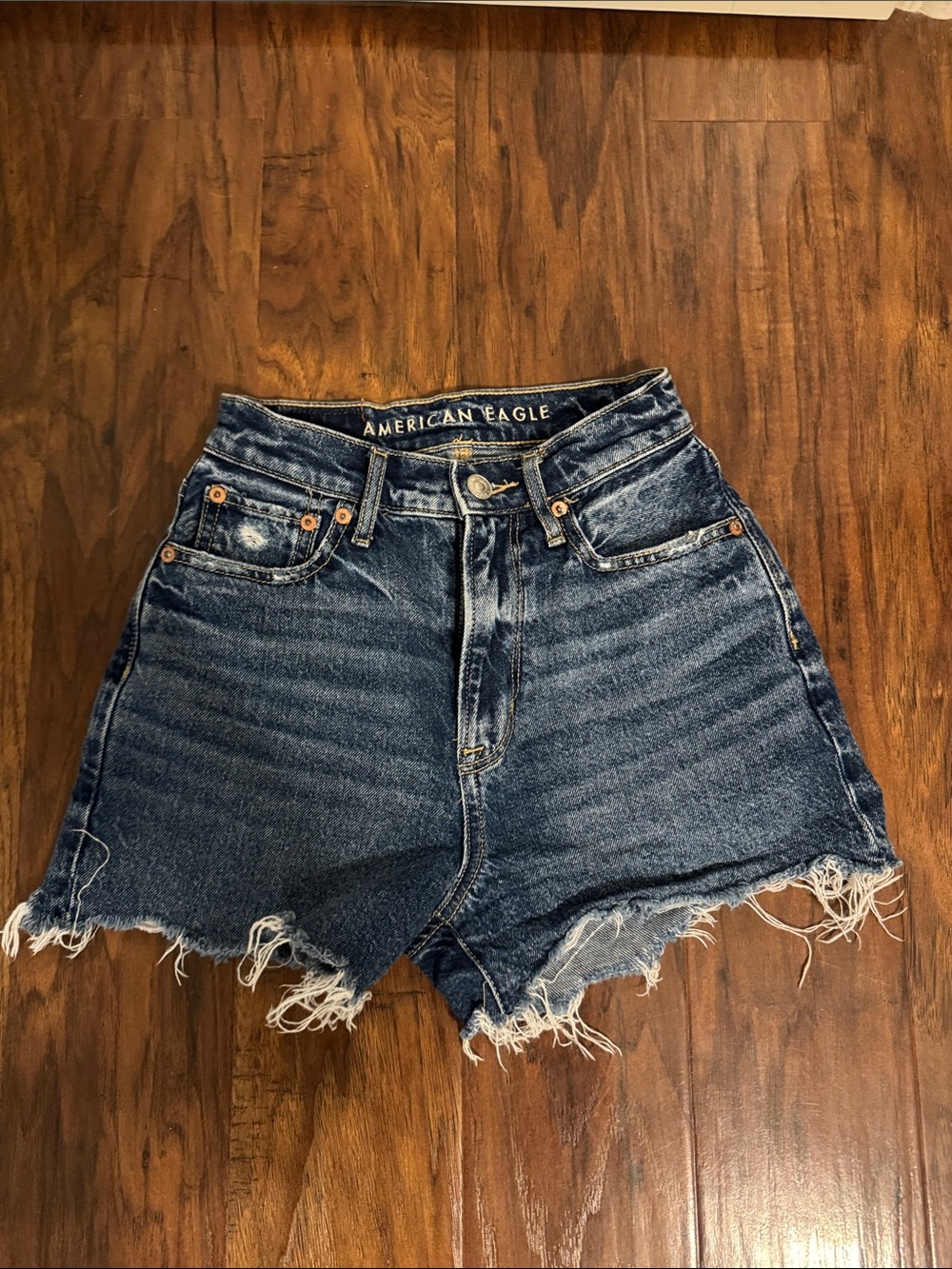 American Eagle Outfitters Dark Blue Cutoff Denim Shorts